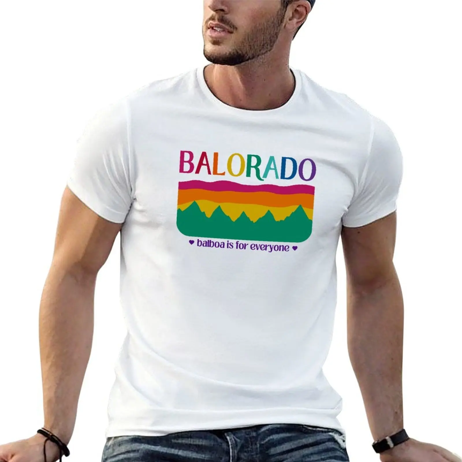 Balorado - Camiseta Balboa para todos, camiseta de algodón, camisetas 100% de algodón para hombre, camisetas divertidas de algodón, camiseta de alta calidad