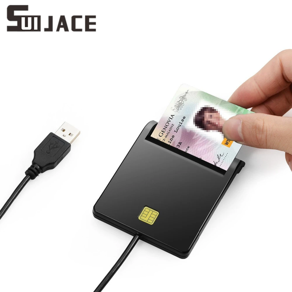 USB Smart Card Reader For Id Card Citizen Card Bank Card PC/SC ISO7816 EMV CAC IC Chip Card Electronic Signature Dni Reader