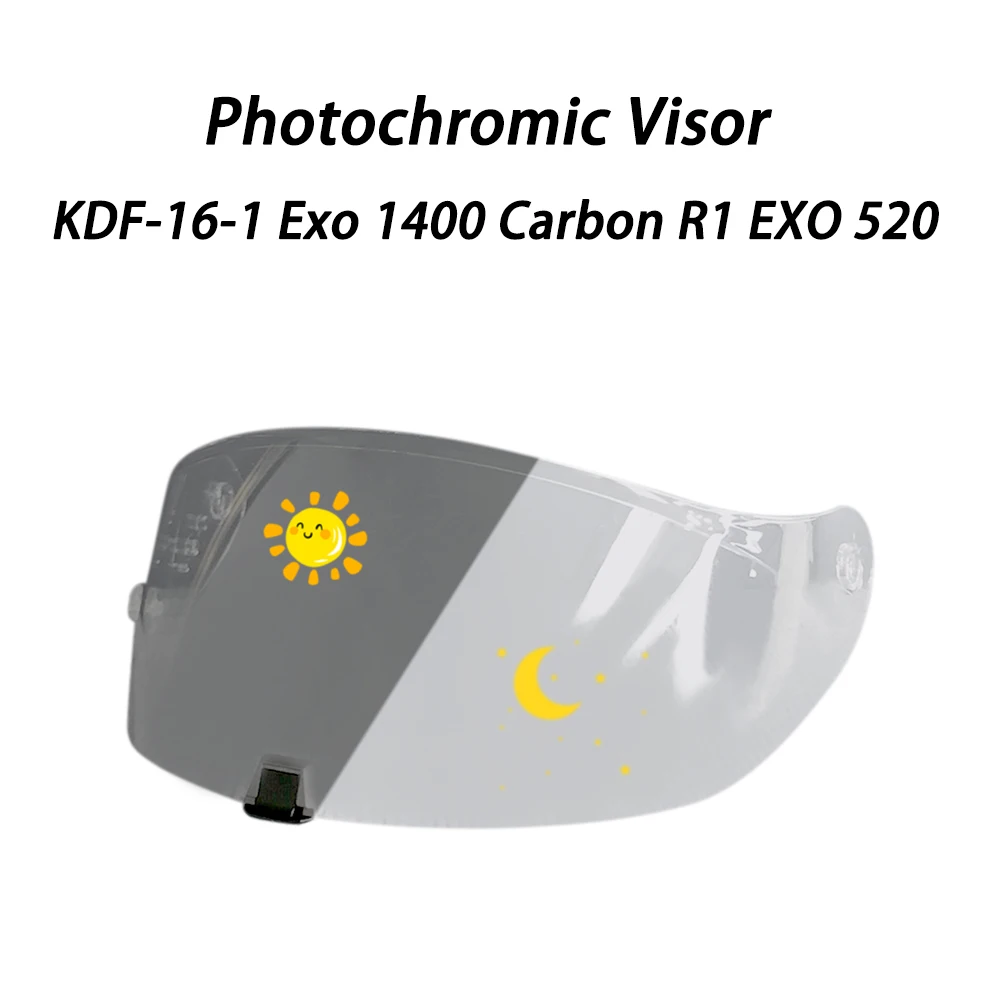 

Photochromic Visor Shield Fit for Scorpion Exo 1400 Carbon R1 Air EXO 520 Helmet Face Shield Uv Protected Helmet Accessories