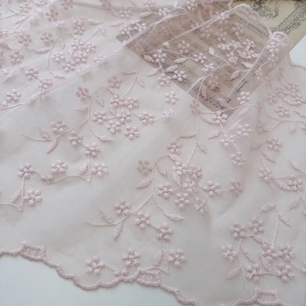 Trendy Jeans Decor Lace Fart Curtain Floral Embroidery Slim Fit Hip Curtain Pretty Versatile Apron Wrap Skirt for Women