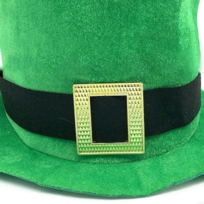 Q5WE Green Irish Hat Leprechaun Hat Casual Stovepipe Hat for Men Women and Kids