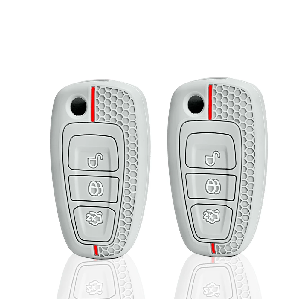 Silicone Car Remote Key Fob Cover Case for Ford Ranger C-Max S-Max Focus MK3 Galaxy Mondeo Transit Tourneo Custom Accessories