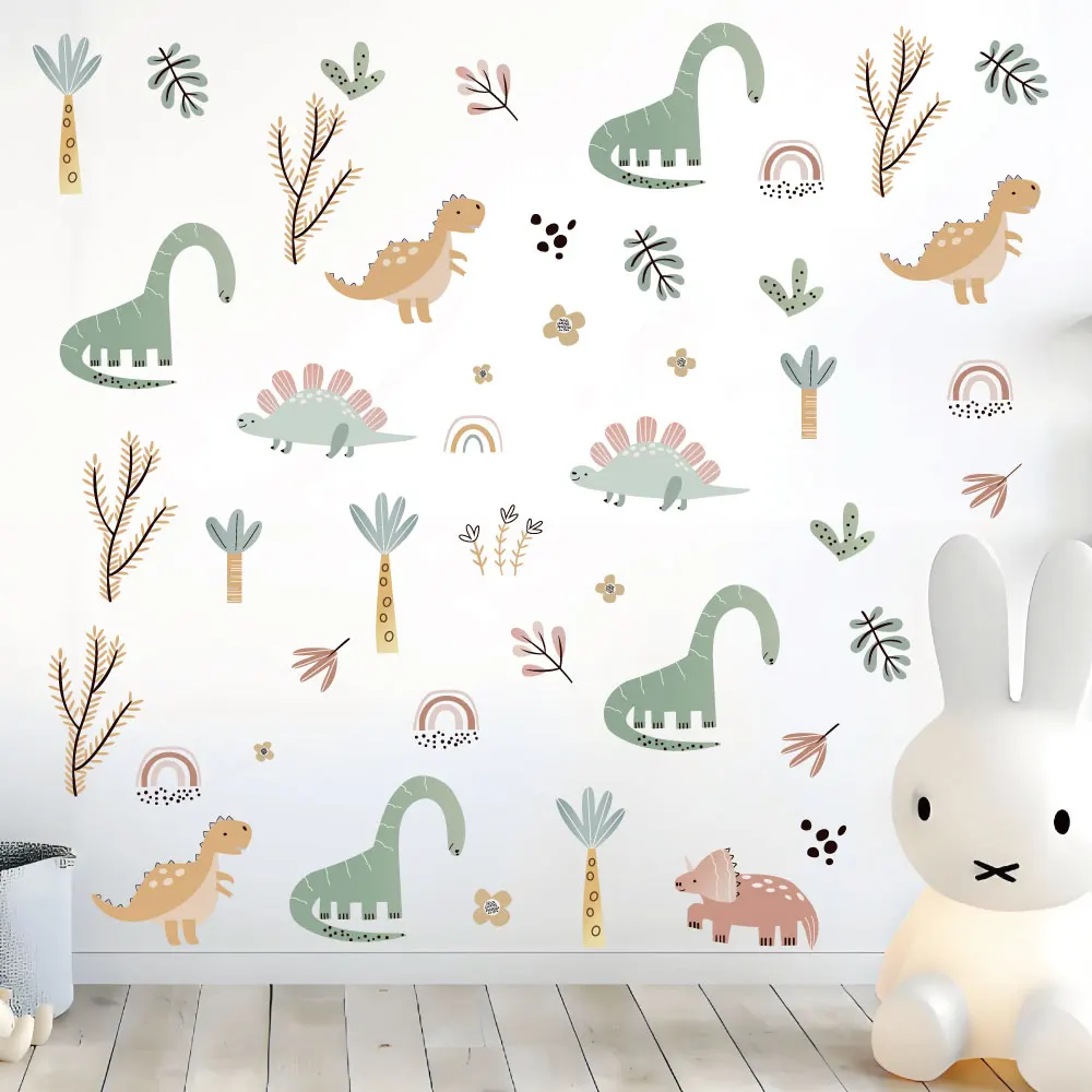 3d dinosaur wall sticker for kids room removable self adhesive nursery dinow wall decal mural