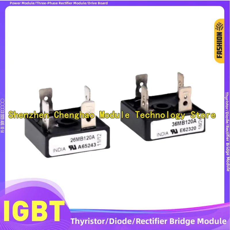 26MB10A 36MB20A 36MB120A 26MB80A 36MB100A 26MB40A 26MB100A 26MB120A 26MB160A  Single phase rectifier bridge MODULE New original