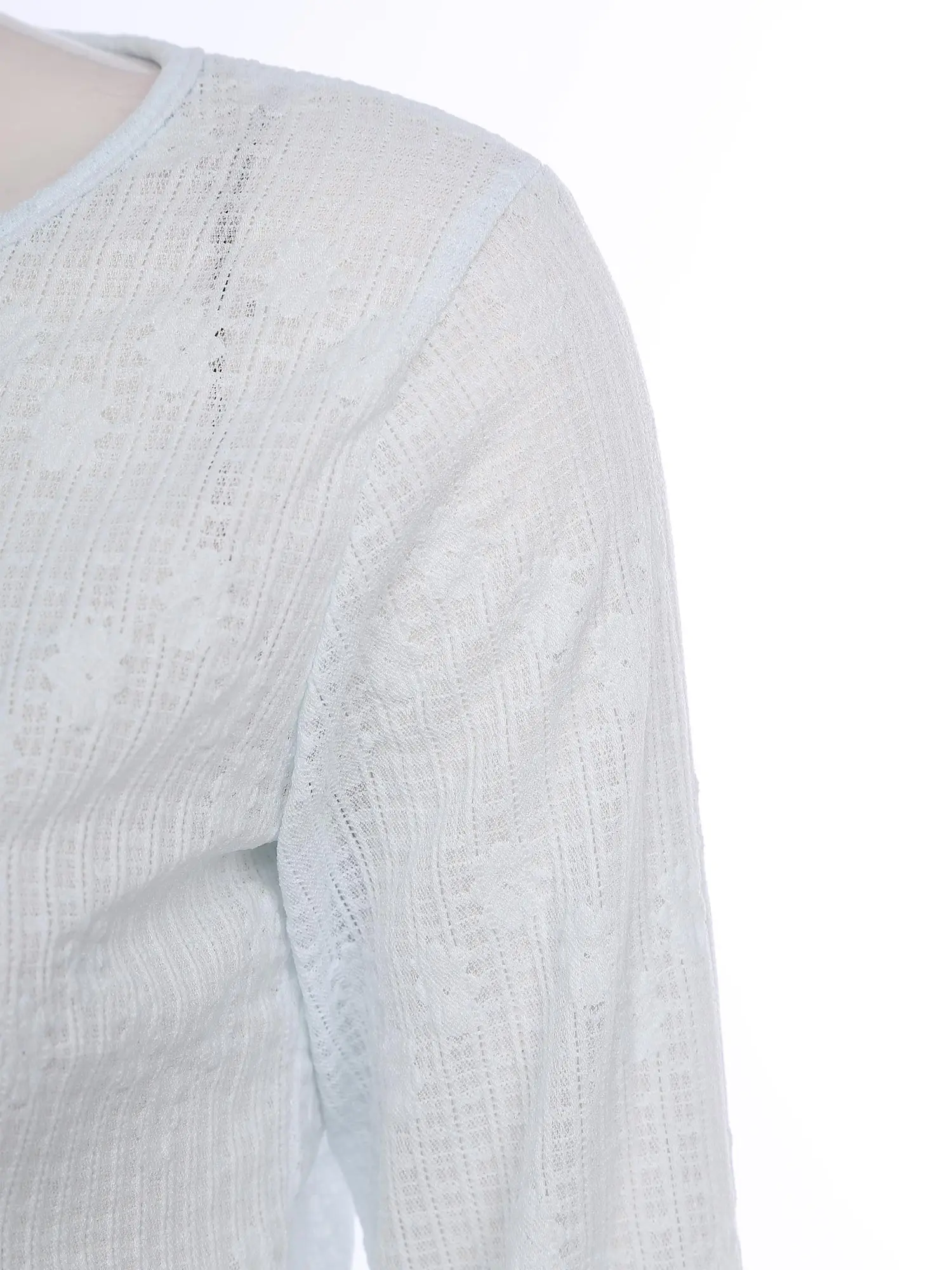

Women Cardigan Tops Exquisite Jacquard Long Sleeve Crew Neck Button-up Shrugs Bolero Cover Up Blosue for Vacation Beach Shopping