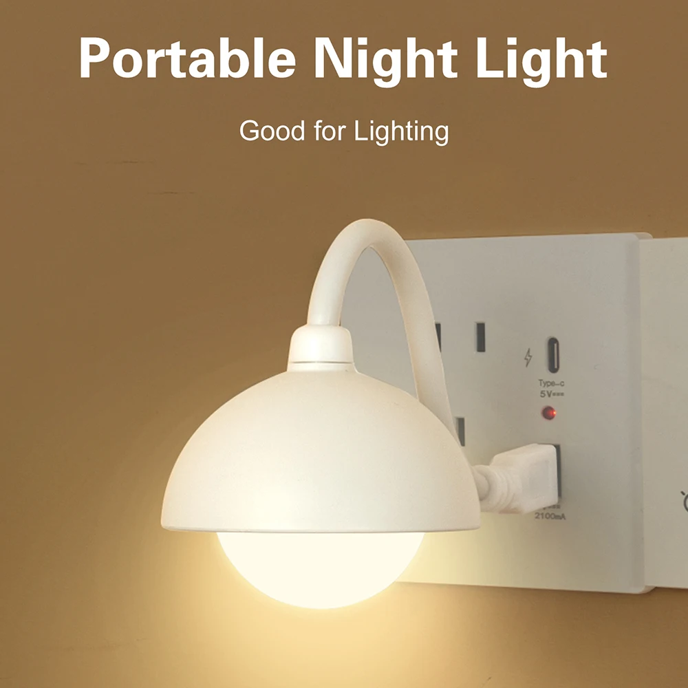 DC 5V USB Plug and Play luz nocturna inteligente lámpara de noche LED regulable portátil para dormitorios salas de estar y uso en exteriores