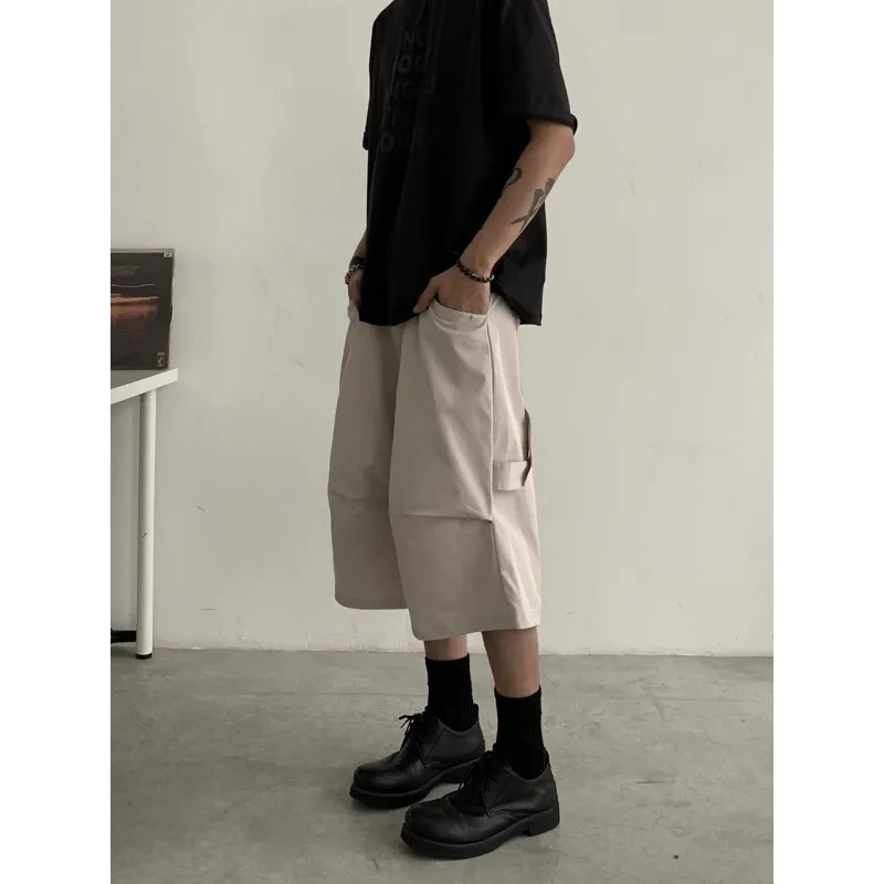 Men's pants summer new fashionable casual outdoor retro retro seven quarter pants men's loose lumberjack casual pants