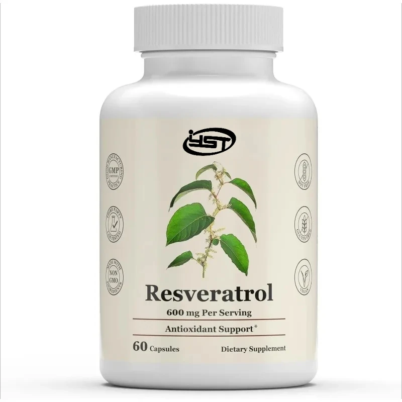 

Resveratrol 600мг Капсула- Поддерживает здоровое старение - Богатая антиоксидантами Тигровая трость