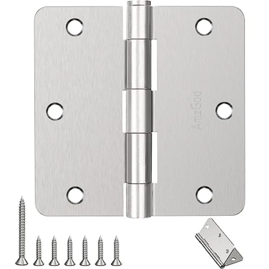 

Door Hinges - 0 Door Hinges.5 Inch Rounded Interior Satin Door Hinge with 1/4" Radius - Flat Iron Residential Standard 1/2 Inch