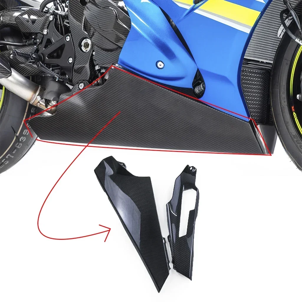 For Suzuki GSXR 1000 GSX-R1000 2017-2022 Real Carbon Fiber Lower Belly Pan Undertray Cover Motorcycle Accessories Fairing Kits