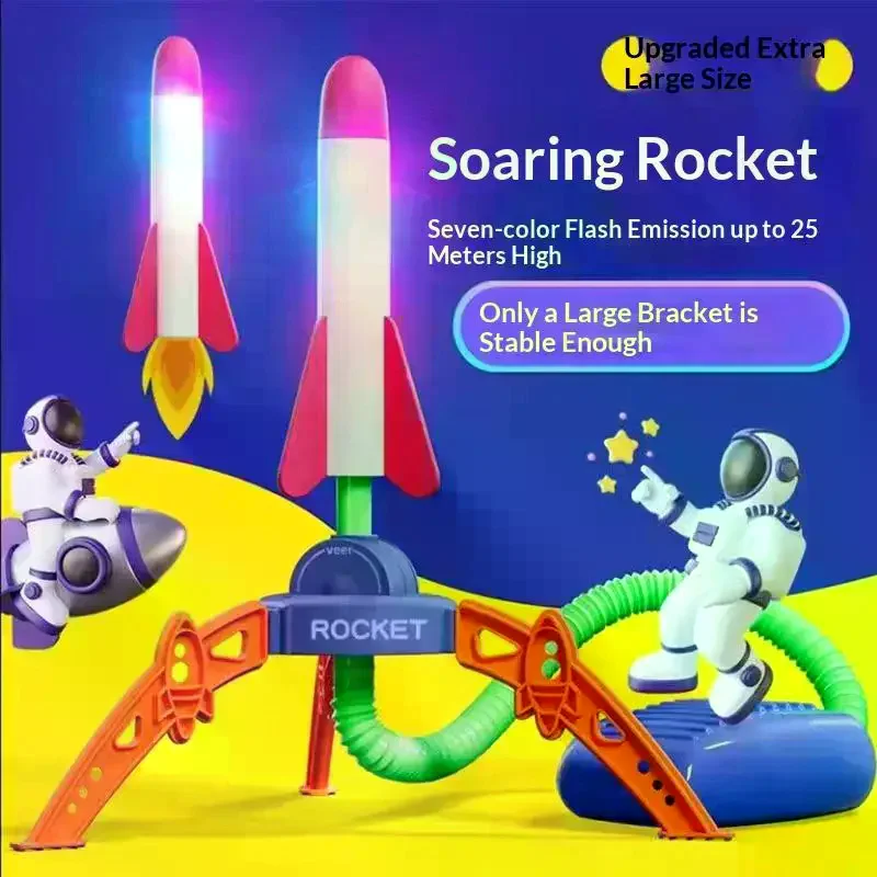 Flying Rocket Launch Cannon Foot Stepping Soaring Rocket Foot Stepping Toy Outdoor Flying Cannon Foot Stepping Children's Toy