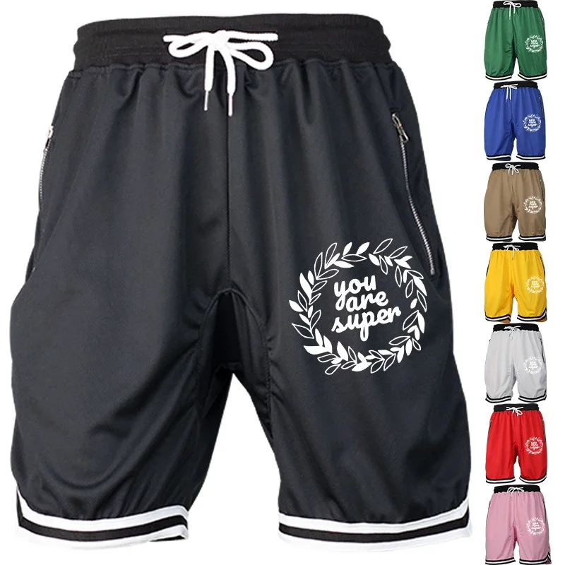 

Фитнес-спортивные мужские летние повседневные баскетбольные свободные дышащие сетчатые спортивные штаны модные шорты в стиле хип-хоп