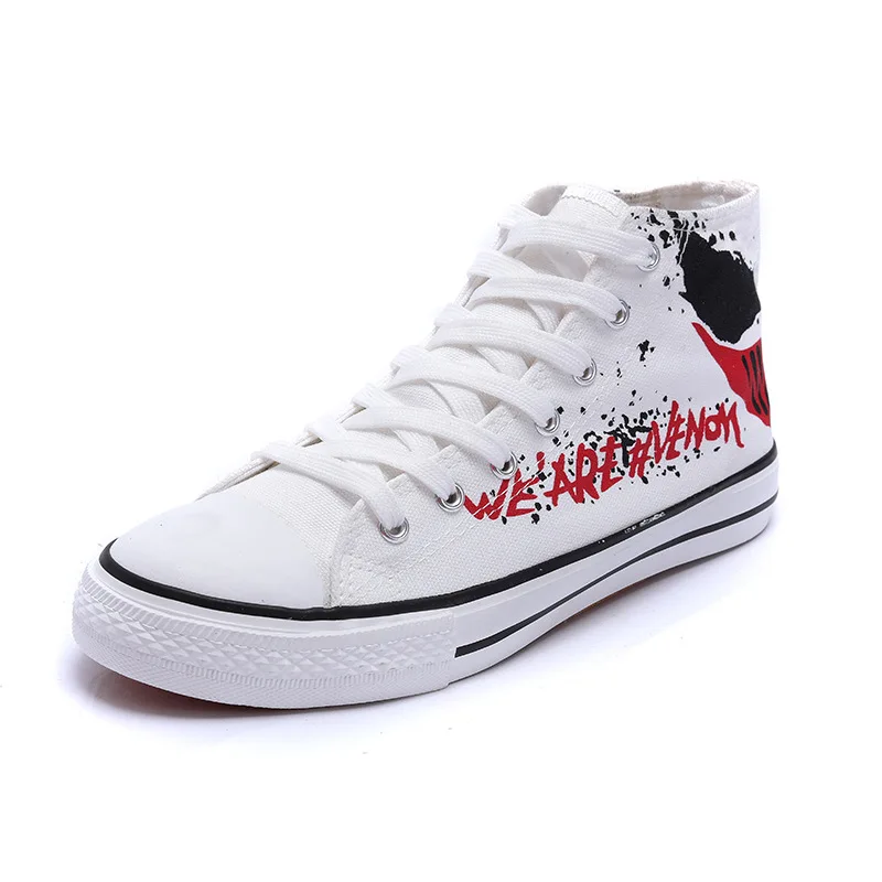 Canvas Schoenen Venom Casual Sneakers Student Hoge Top Sport Schoenen Jongen Meisje Vrouw Man Zwart Wit Schoenen