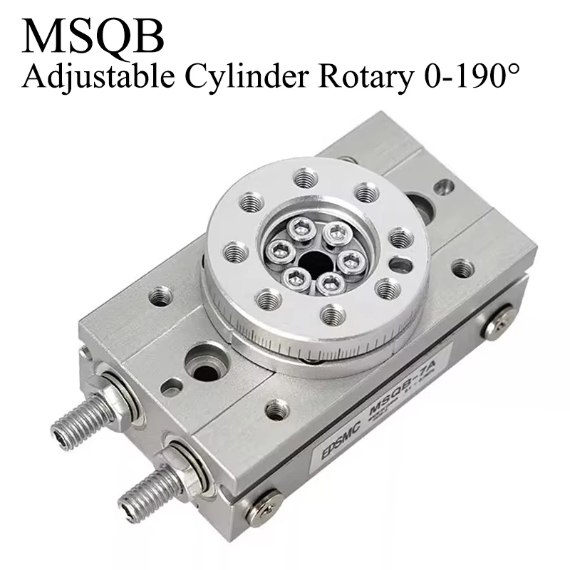 Pneumatic Rotary Cylinder  MSQB Adjustable Cylinder Rotary 0-190° Degrees MSQB10A MSQB20A MSQB30A MSQB50A MSQB20R MSQB30R