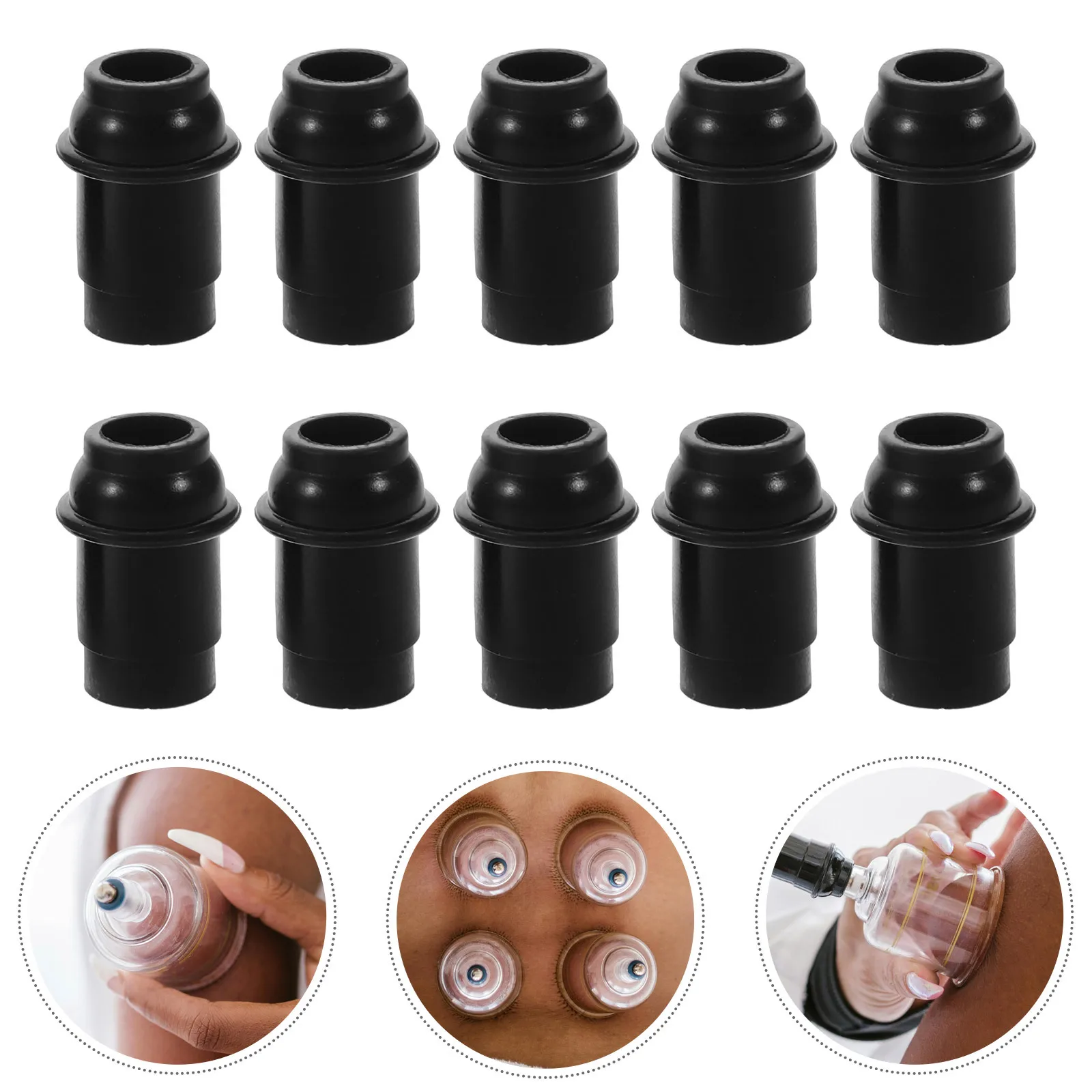 

10Pcs Longlasting Vacuum Cupping Pump Tips for Enhanced Suction and User Satisfaction Vacuum Cupping Accessories