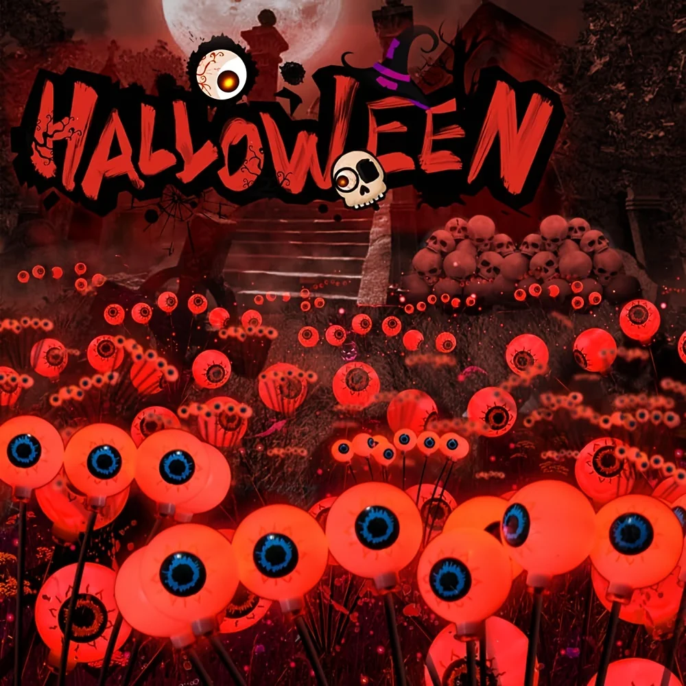 

Solar-Powered Ghost Eyeball Light- Waterproof Halloween Outdoor Garden Decor Lighta for Yard Lawn Party Courtyard