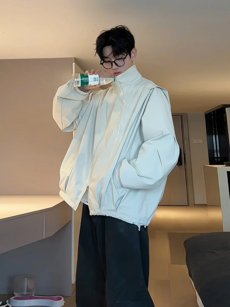 

Cleanfit Deconstructed Waterproof Jaet Men's Spring Autumn Neutral Sle Couple's Version American Sle Jaet Loose Fit