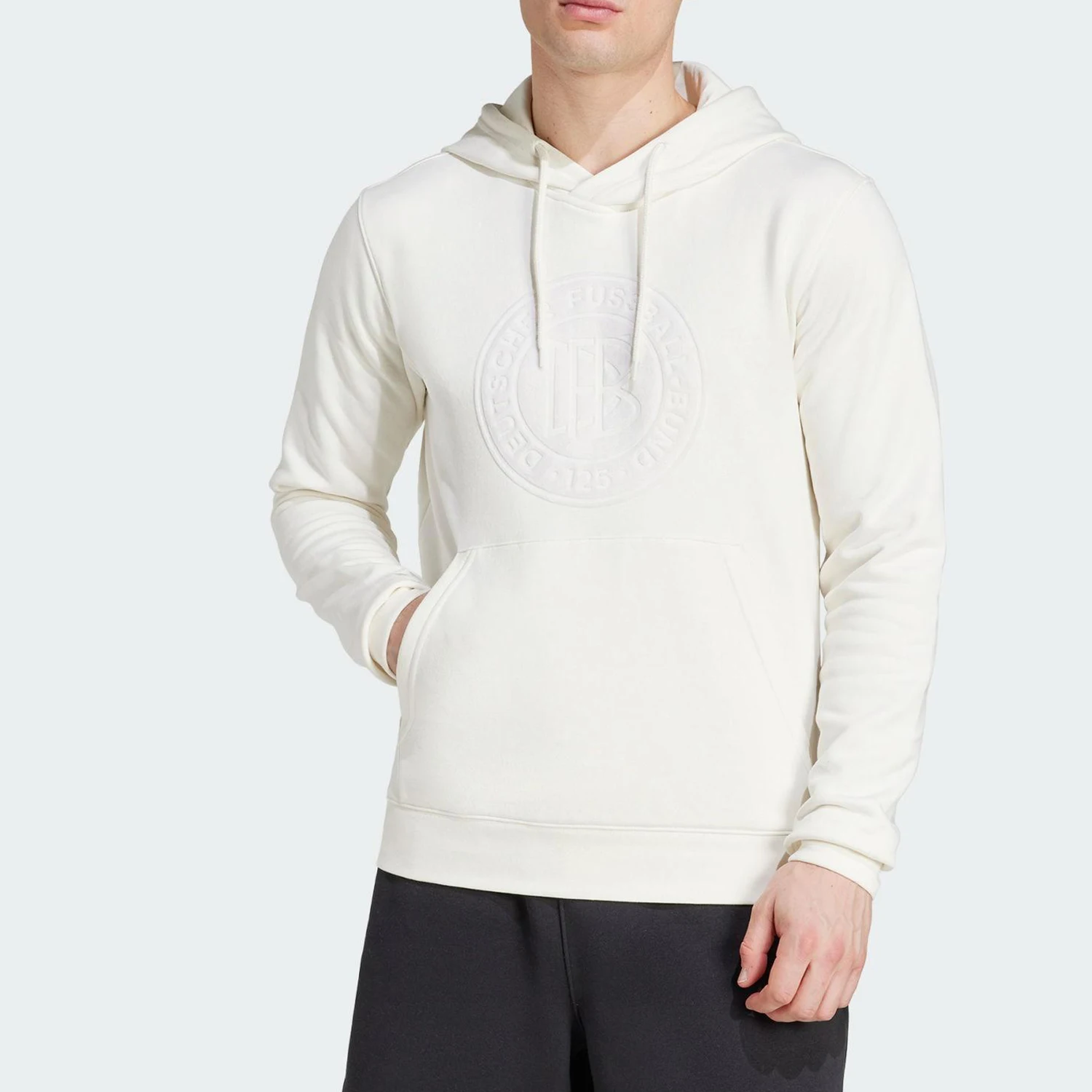 

Мужская повседневная спортивная флисовая толстовка с капюшоном Adidas Originals Trefoil JD7148