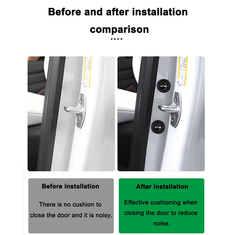 Tesla Car Door Closing Anti-shock Protection Stickers Accessories For Model 3 / Y Anti-collision Soundproof Silent Buffer Pad