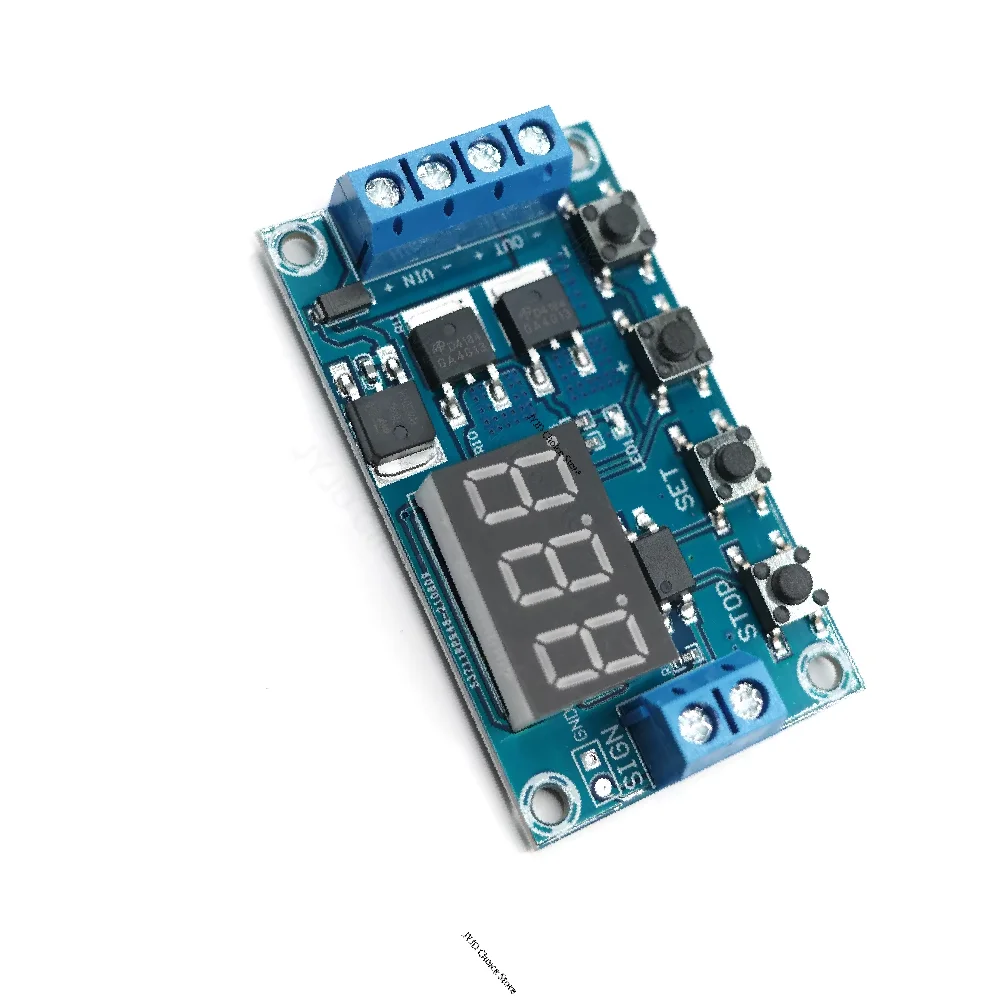 DC 12V 24V Dual MOS LED Digital Time Delay Relay Trigger Cycle Timer Delay Switch Circuit Board Timing Control Module DIY