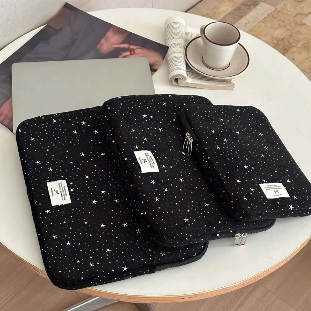 Starry Sky Cartoon Laptop Bag Shockproof Portable Tablet Sleeve Bag Sweet Creative Girl Computer Bag Girls/Lady/Women