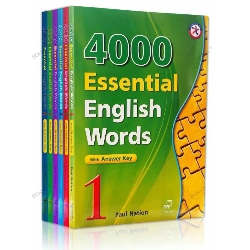 

6 Books/set 4000 Essential English Words Full Color New Version of The English Learning Guide English Book Libros Livros