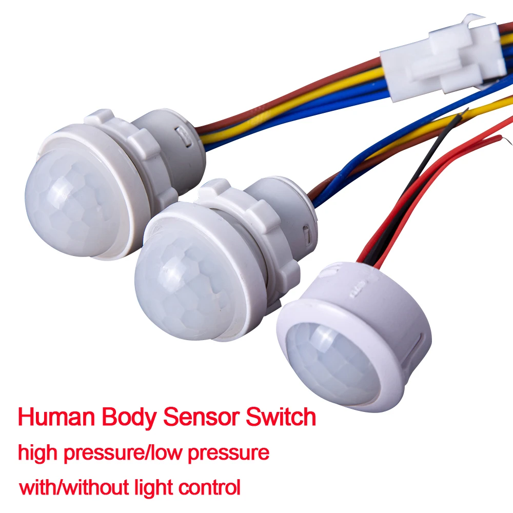 LED PIR Infrared Motion Sensor Switch Auto On Off Light Switch AC 110V 220V 240V PIR Sensor Detector Smart Switch