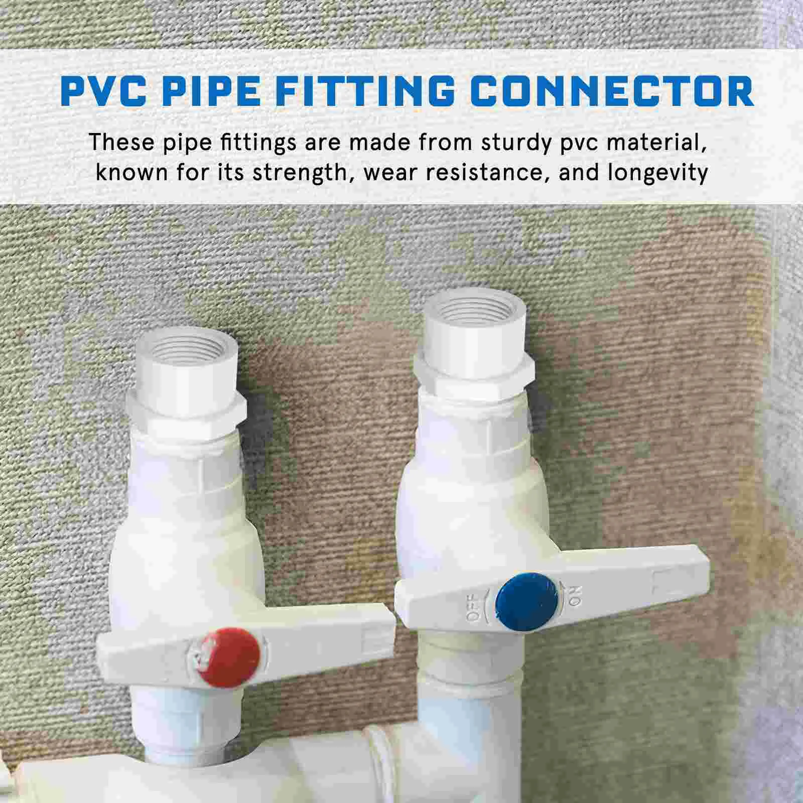 10 Buah Fitting Pipa PVC Putih SCH40 Kopling Berulir 3 4 Inci Konektor Pipa Pita Tersegel Termasuk Pipa Air