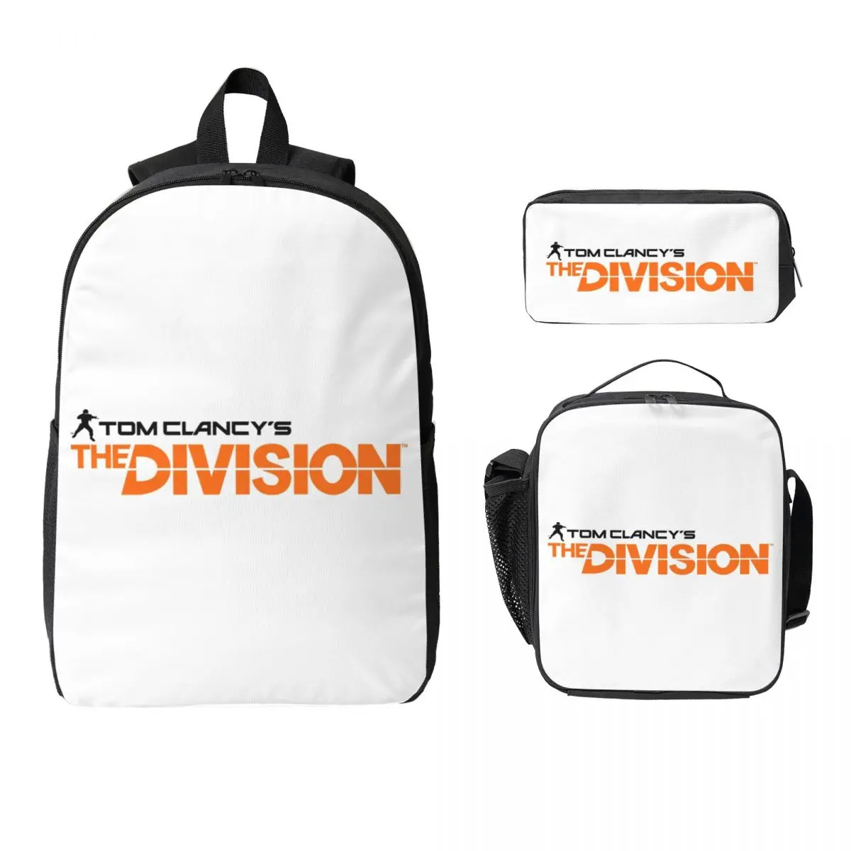 

Tom Clancy's The Division 2 Backpack Student Boys Girls BookBag School Bag Shoulder Bags 3ps Insulated Lunch Bag Pencil Case