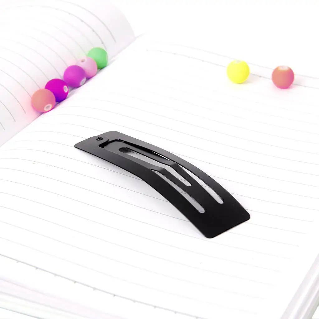 10 grampos de pressão de metal preto pinos slides arcos retângulo 3 polegadas