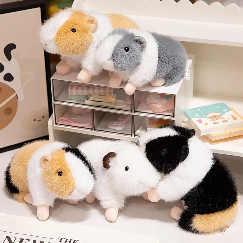 

15/20CM Lovely Real Life Guinea Pig Peluche Toy Lifelike Mouse Rats Stuffed Animal Toys Birthday Educational Gifts