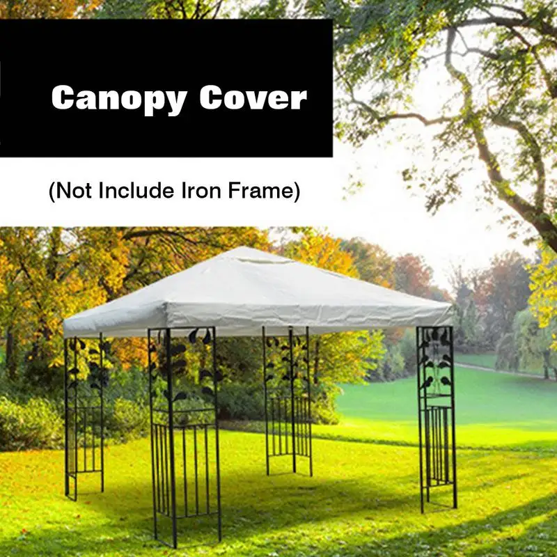 

Outdoor Replacement Canopy Top 3x3m 300D Polyester Cloth Double Tier Gazebo Roof Cover Garden Shade Top Waterproof Accessories