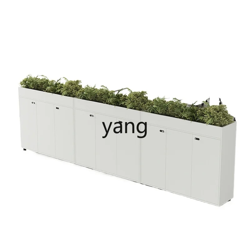

YJQ White File Cabinet Office Flower Slot Partition Low Cabinet Storage Data Certificate File Finance