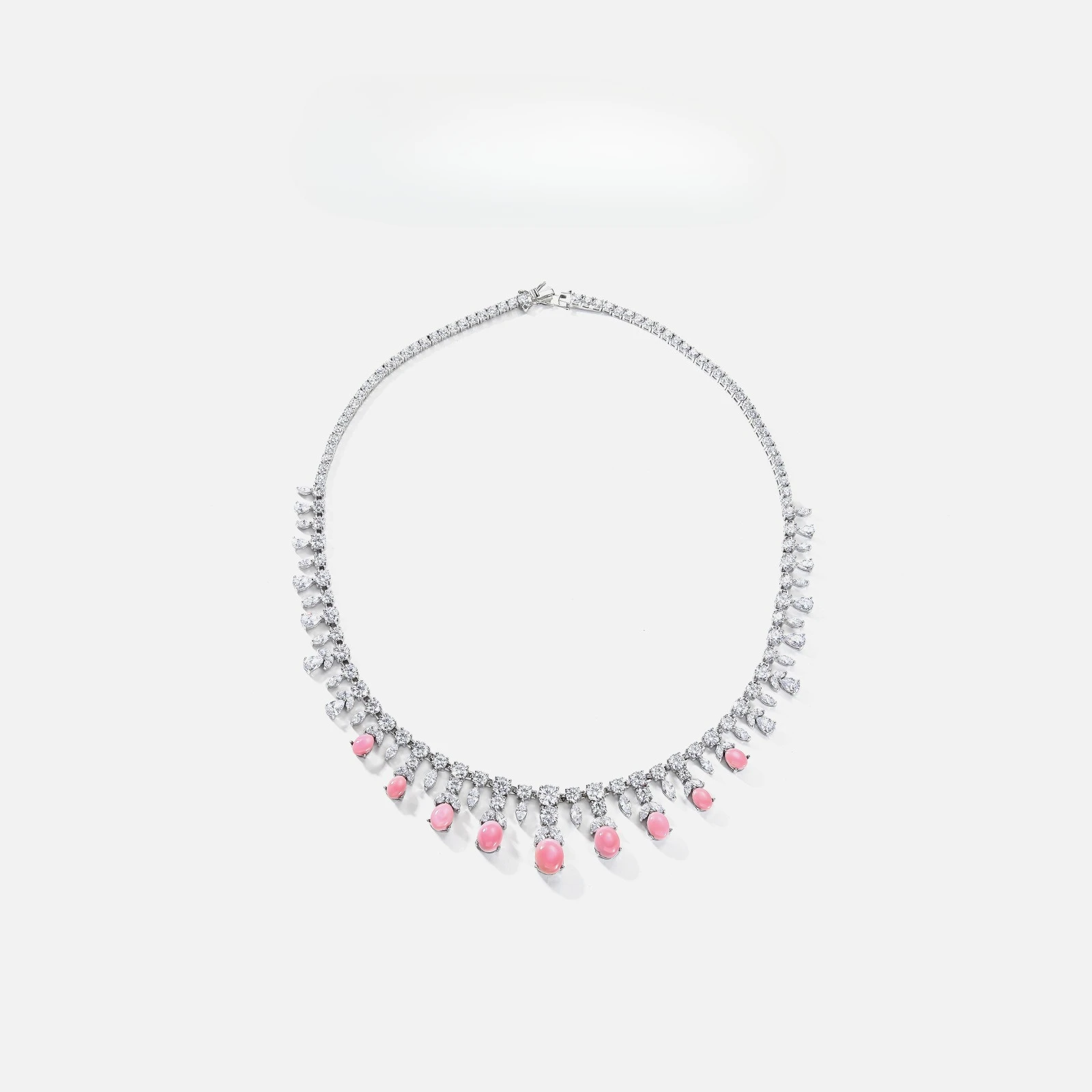 New S925 Pure Silver Queen's Bay Necklace, High Grade, Light Luxury Jewelry, Women's Wedding Jewelry