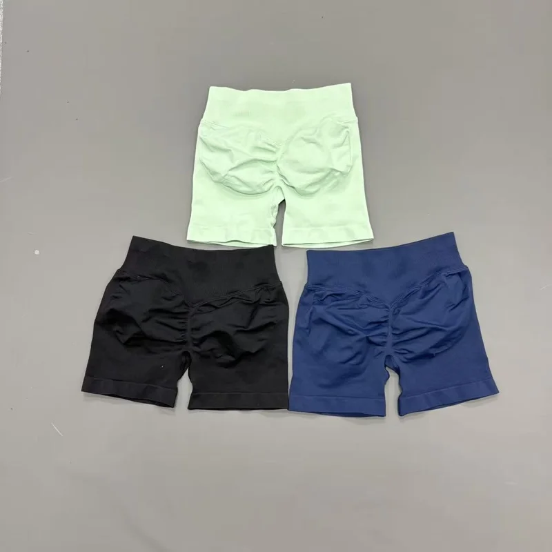 HISTELLO Low Waist Gym Shorts Women Solid Color Soft Stretchy Butt Lifting Fitness Workout Running Jogging Sports Yoga Shorts - Image 5