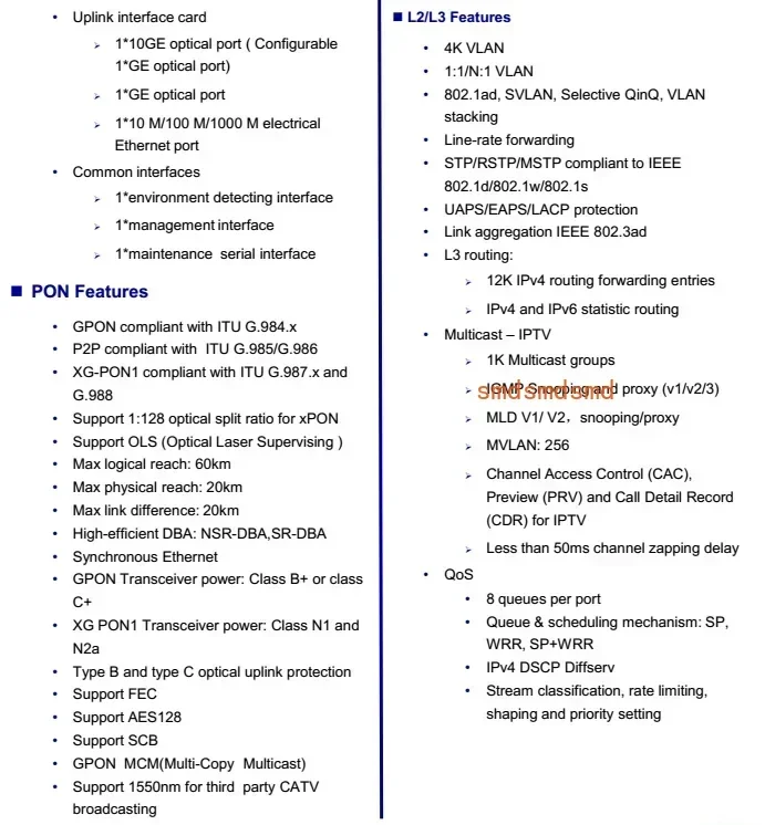 هوندا ZTE OLT ZXA10 C320 8 / 16 منفذ 10G Gpon Gepon OLT ZTE C320 مع GTGO GTGH GTXO #4