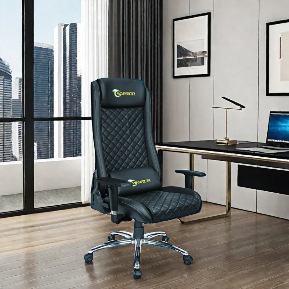 Cadeira Executiva Ergonômica de Luxo com Encosto Alto em Couro PU para Jogos e Computador
