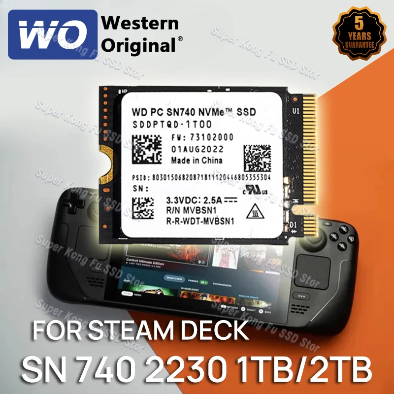 Western Dragon SN740 2TB 1TB WD 2230 NVMe PCIe 4.0 M.2 SSD for Rog Ally Steam Deck GPD Surface Laptop Tablet Mini PC Computer