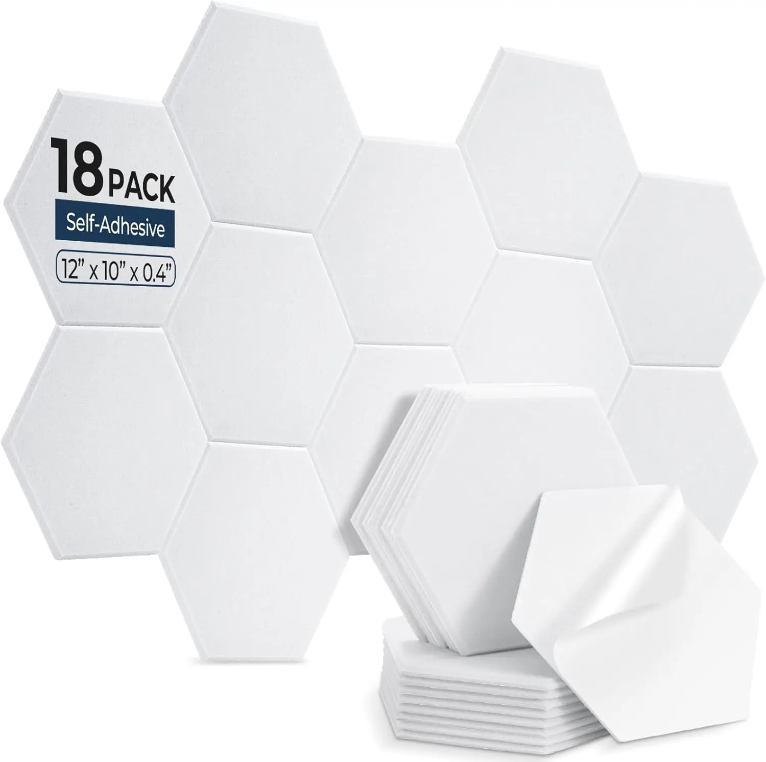 

18 Pack Hexagon Acoustic Panels, High-Density Soundproof Wall Panels for Studio, Home, Office
