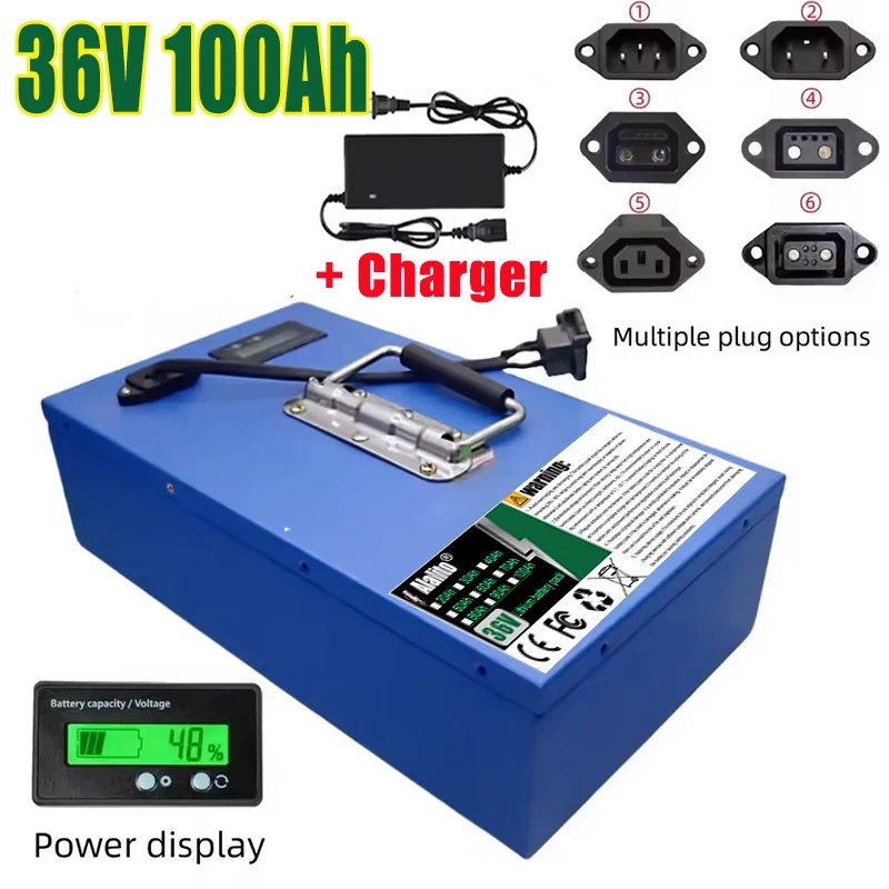 Air freight, suitable for 250-2000W motor equipment, 36V 20Ah-100Ah 18650 lithium battery