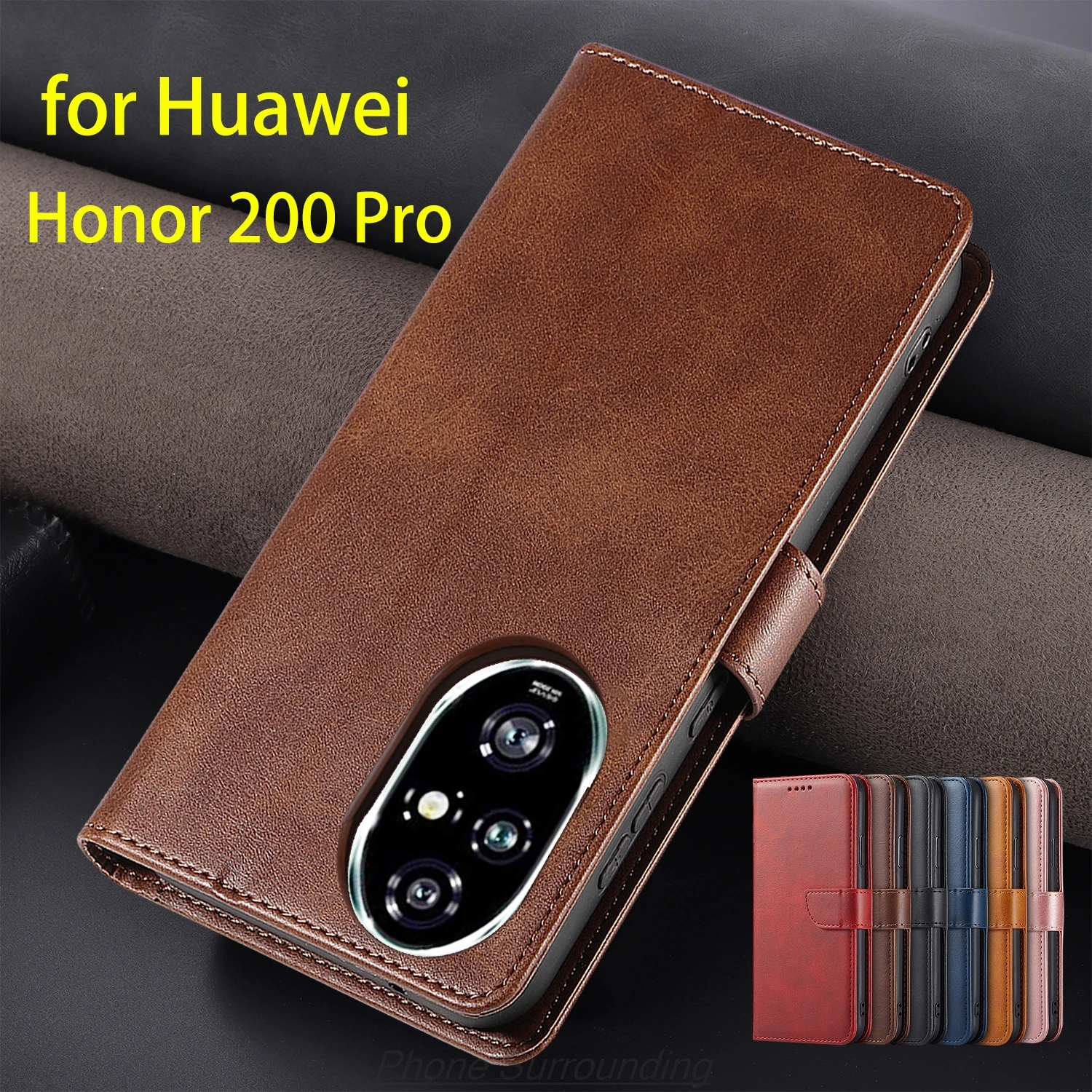 Wallet Flip Cover Leather Case for Huawei Honor 200 Pro / Honor 200Pro 5G Pu Leather Phone Bags protective Holster Fundas Coque