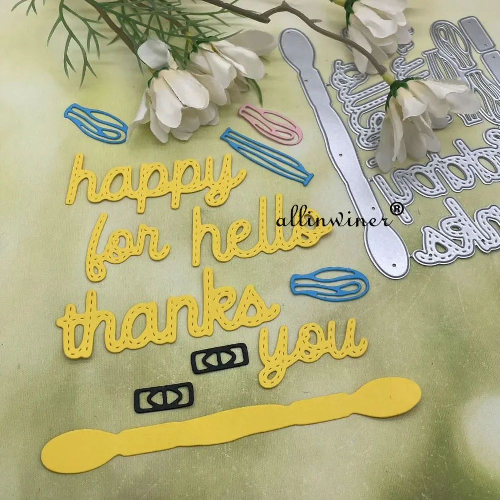 Floss tape letter Metal Cutting Dies Stencils Die Cut for DIY Scrapbooking Album Paper Card Embossing