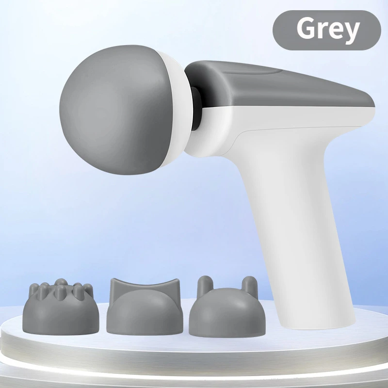 Mini fascia arma forte potência engrenagem ajuste 4 cabeças tipo-c muscle massage gun fitness relaxamento profundo