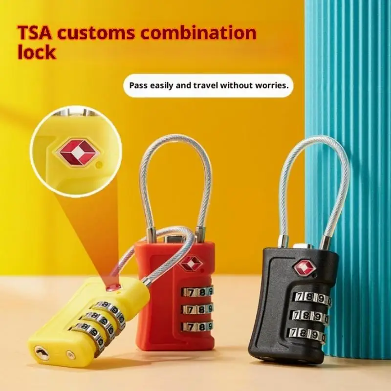 Travel TSA Customs Lock Password Changeable Lock 3 Digit Portable Zinc Alloy Suitcase Luggage Backpack