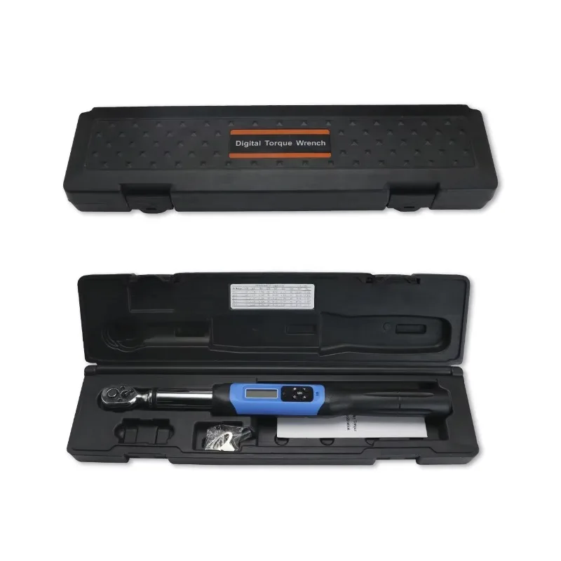 10N 1/4 Inch Industrial Digital Torque Wrench Carbon Steel Ratchet Head LED Buzzer High Precision Tool