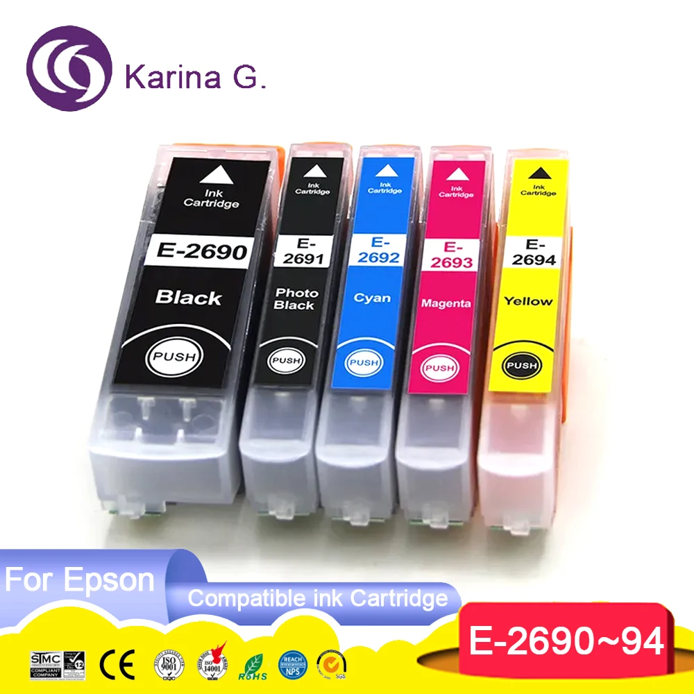 Compatible for Epson T2690 T2691 T2692 T2693 T2694 Ink Cartridge for Epson EXPRESSION PREMIUM XP-702 XP-802 Printer