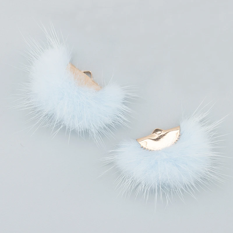 assoonas, 10 Stück/Lot, L199, Quasten, echtes Nerzfell, Schmuckzubehör, handgefertigt, Ohrringzubehör, Schmuckherstellung, DIY-Ohrringe – Detail 6