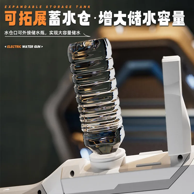 Shooter Executive Electric High Pressure Water Gun Large Capacity Led Light Automatic Suction Continuous Firing Summer Outdoor view 4