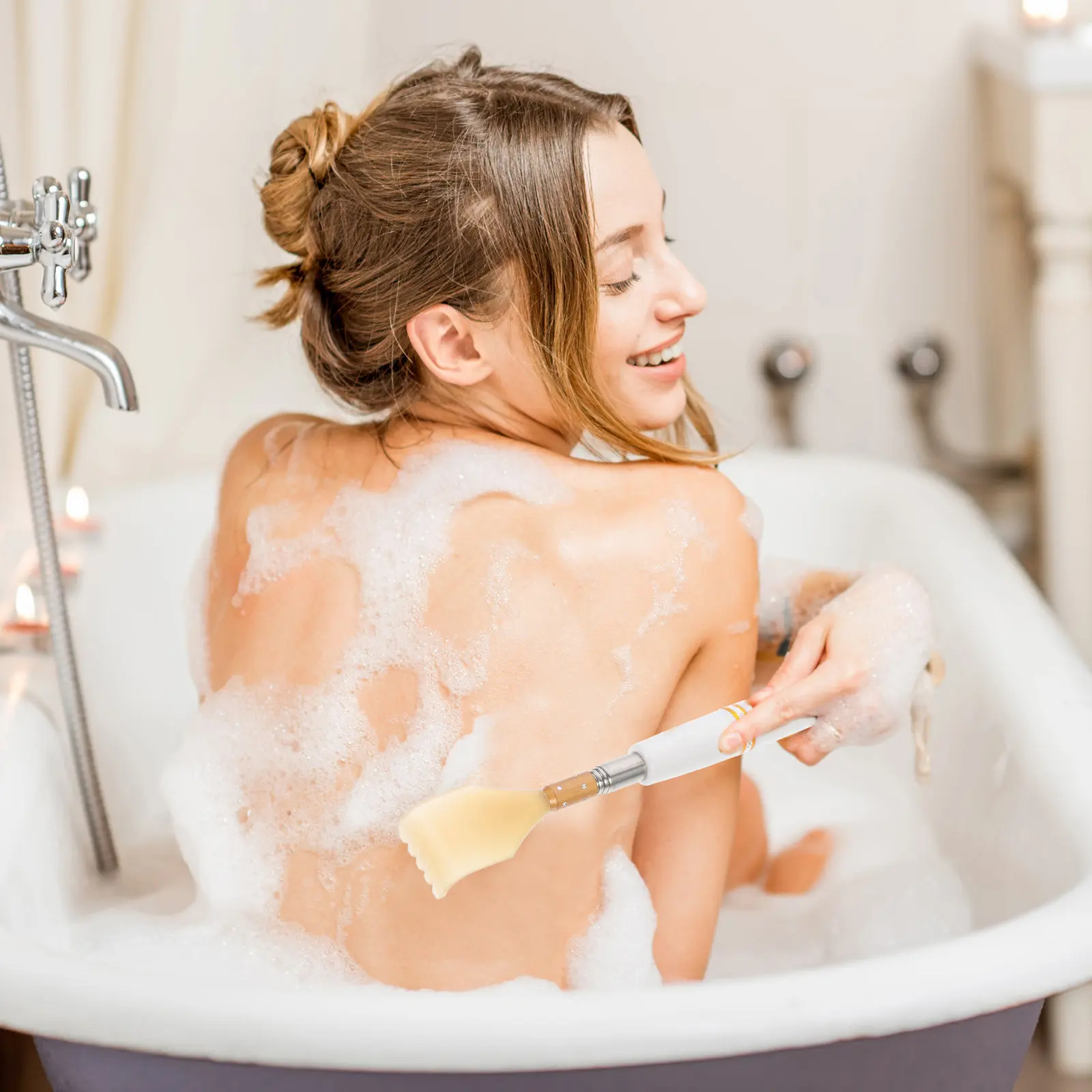 

Массажер для спины телескопический, выдвижной, ручной, белый, для дома, офиса, путешествий, для легкого облегчения боли в спине