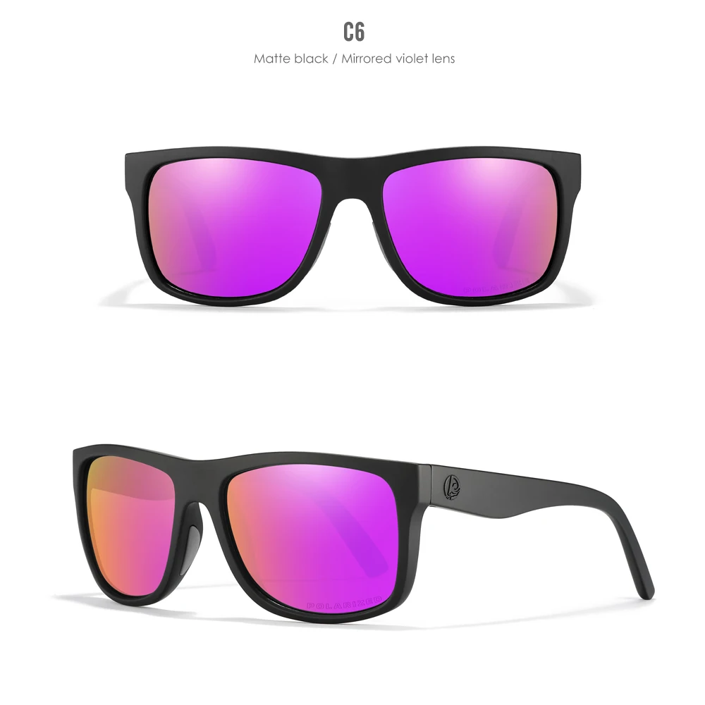 Kdeam polarisierte Sonnenbrille Männer Sport drei dimensionale Marke Logo tr90 quadratische Sonnenbrille ganz schwarz mit Reiß verschluss Fall kd0721 – Detail 25